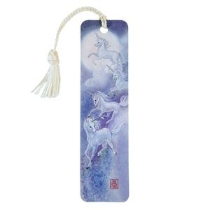 Vintage 80s Unicorn Moon Bookmark- Peggy Toole- Sunshine Thoughts 1987, KB 05274
